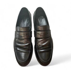 Jimmy Choo Men's Darblay Loafers in Mirror Brush Off Leather Size 44